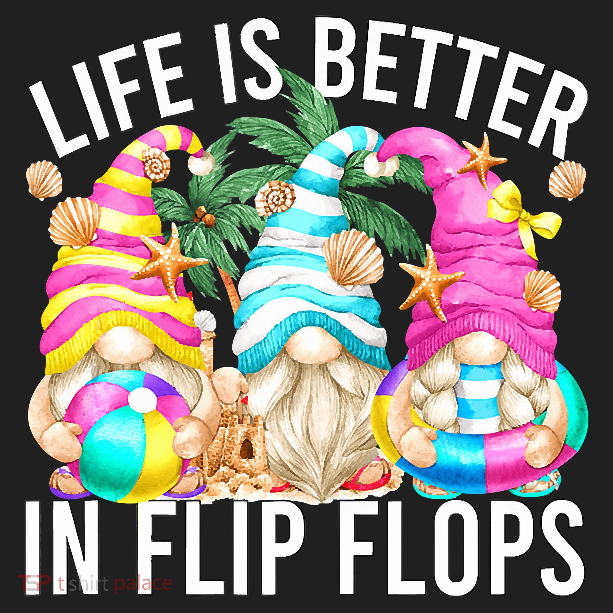 Life Is Better In Flip Flops For Beach Girls Summer Gnomes Tumbler