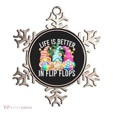 Life Is Better In Flip Flops For Beach Girls Summer Gnomes Ornament