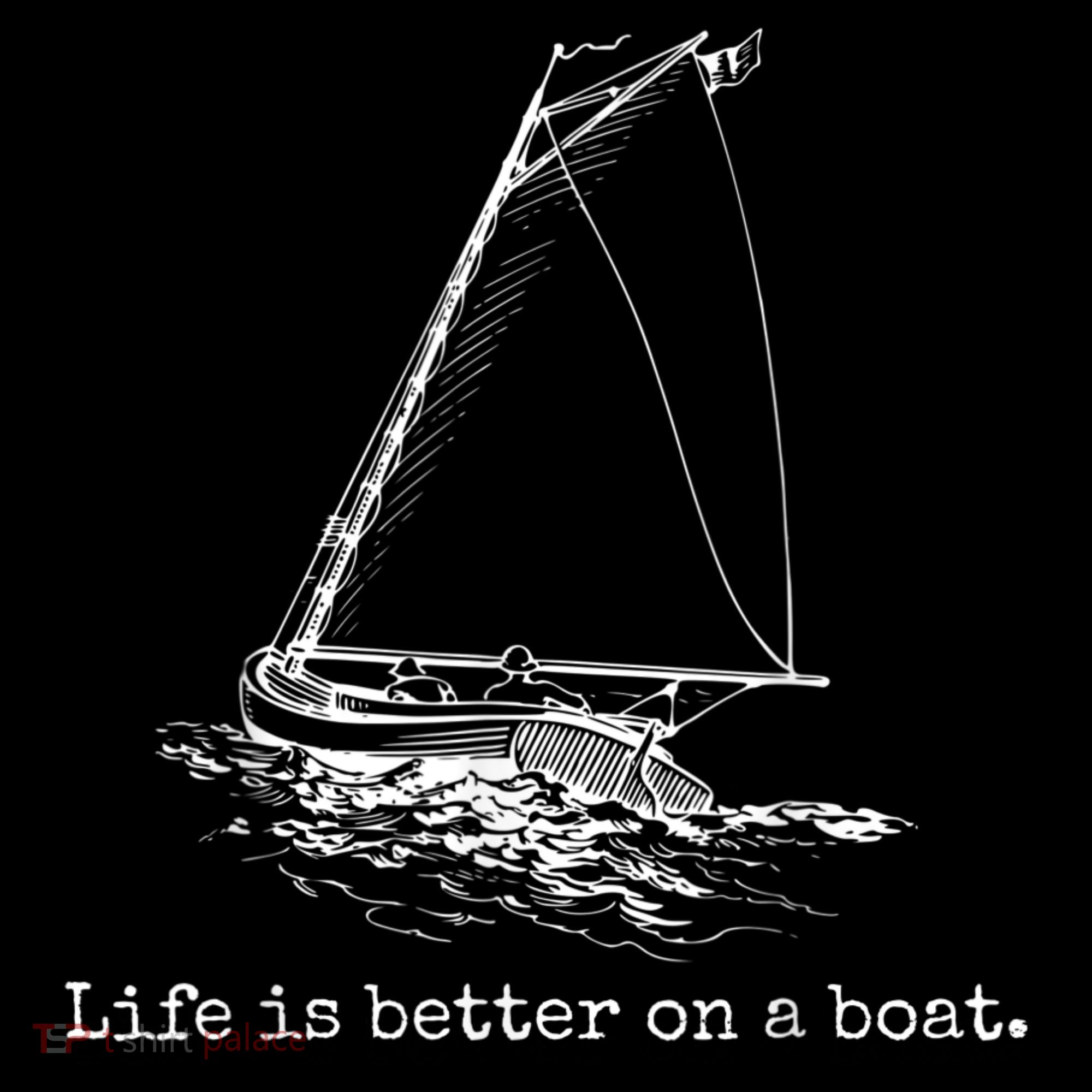 Life Is Better On A Boat Sailboat Sketch Cool Sailing Coaster
