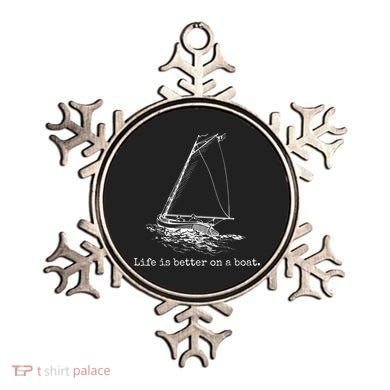 Life Is Better On A Boat Sailboat Sketch Cool Sailing Ornament