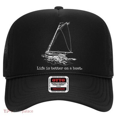 Life Is Better On A Boat Sailboat Sketch Cool Sailing Hat