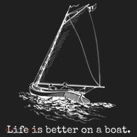 Life Is Better On A Boat Sailboat Sketch Cool Sailing Hat thumb 2