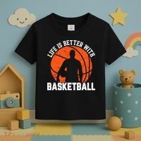 Life Is Better With Basketball For Player Bball Toddler T-Shirt thumb 3