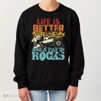 Life Is Better With A Remote Control And A Pile Of Rocks Women's Sweatshirt thumb 0