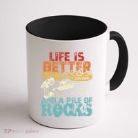Life Is Better With A Remote Control And A Pile Of Rocks Coffee Mug thumb 1