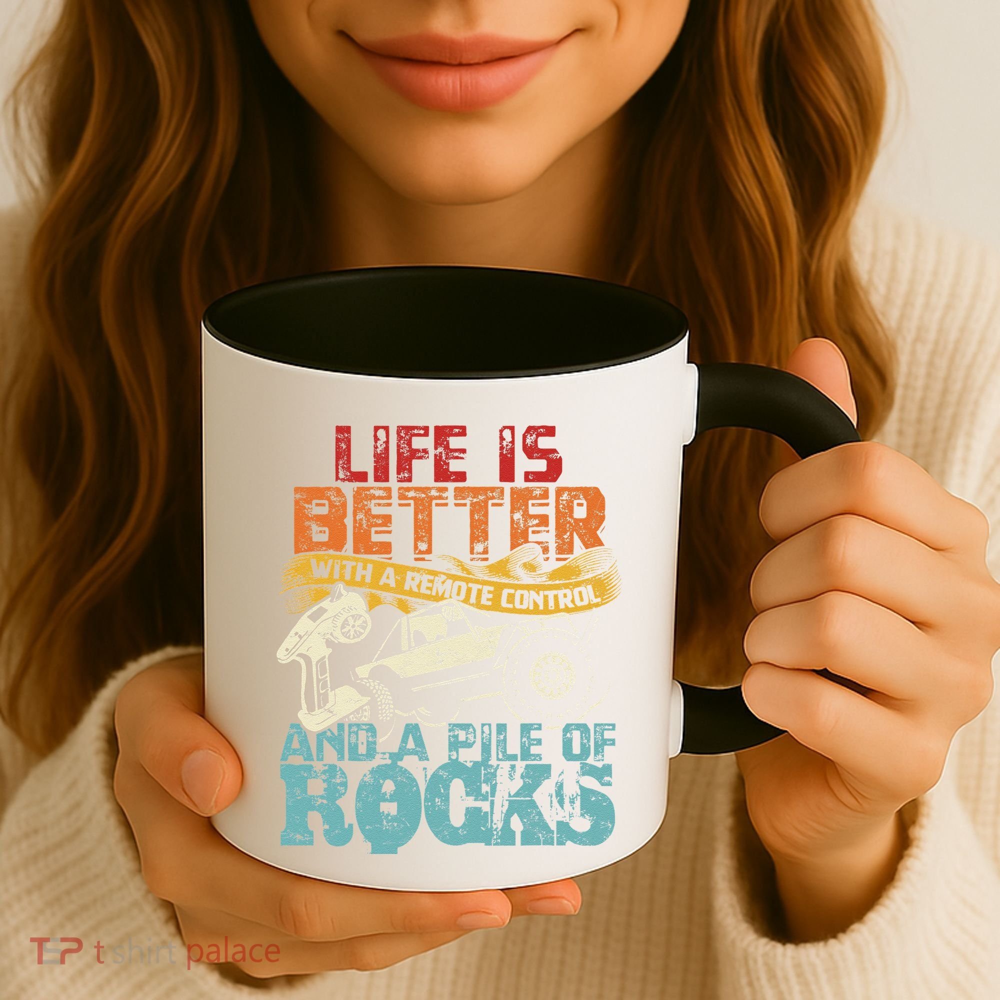 Life Is Better With A Remote Control And A Pile Of Rocks Coffee Mug