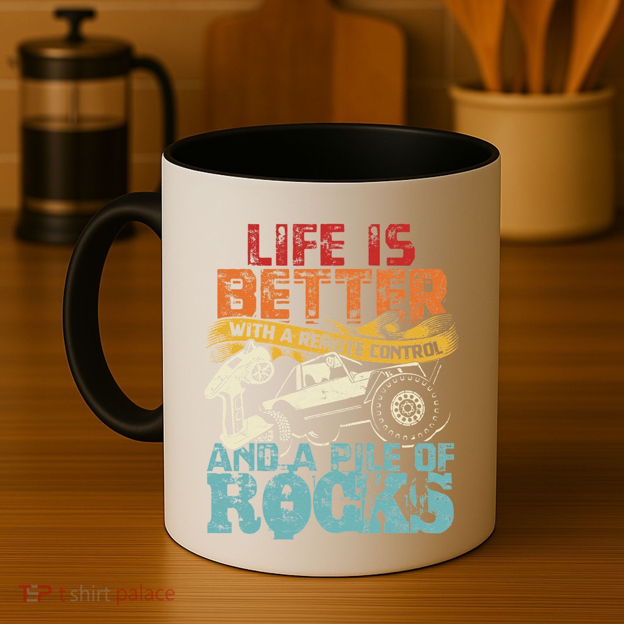 Life Is Better With A Remote Control And A Pile Of Rocks Coffee Mug