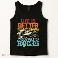 Life Is Better With A Remote Control And A Pile Of Rocks Tank Top thumb 2