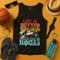 Life Is Better With A Remote Control And A Pile Of Rocks Tank Top thumb 4