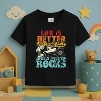 Life Is Better With A Remote Control And A Pile Of Rocks Toddler T-Shirt thumb 3