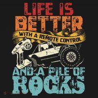 Life Is Better With A Remote Control And A Pile Of Rocks Kids Long Sleeve Shirt thumb 2