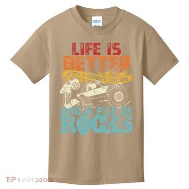 Life Is Better With A Remote Control And A Pile Of Rocks Kids T-Shirt
