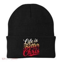 Life Is Better With A Chris Name Chris Beanie thumb 0