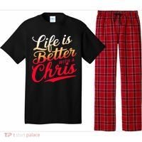 Life Is Better With A Chris Name Chris Pajama Set thumb 0