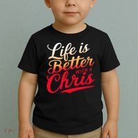 Life Is Better With A Chris Name Chris Toddler T-Shirt thumb 2