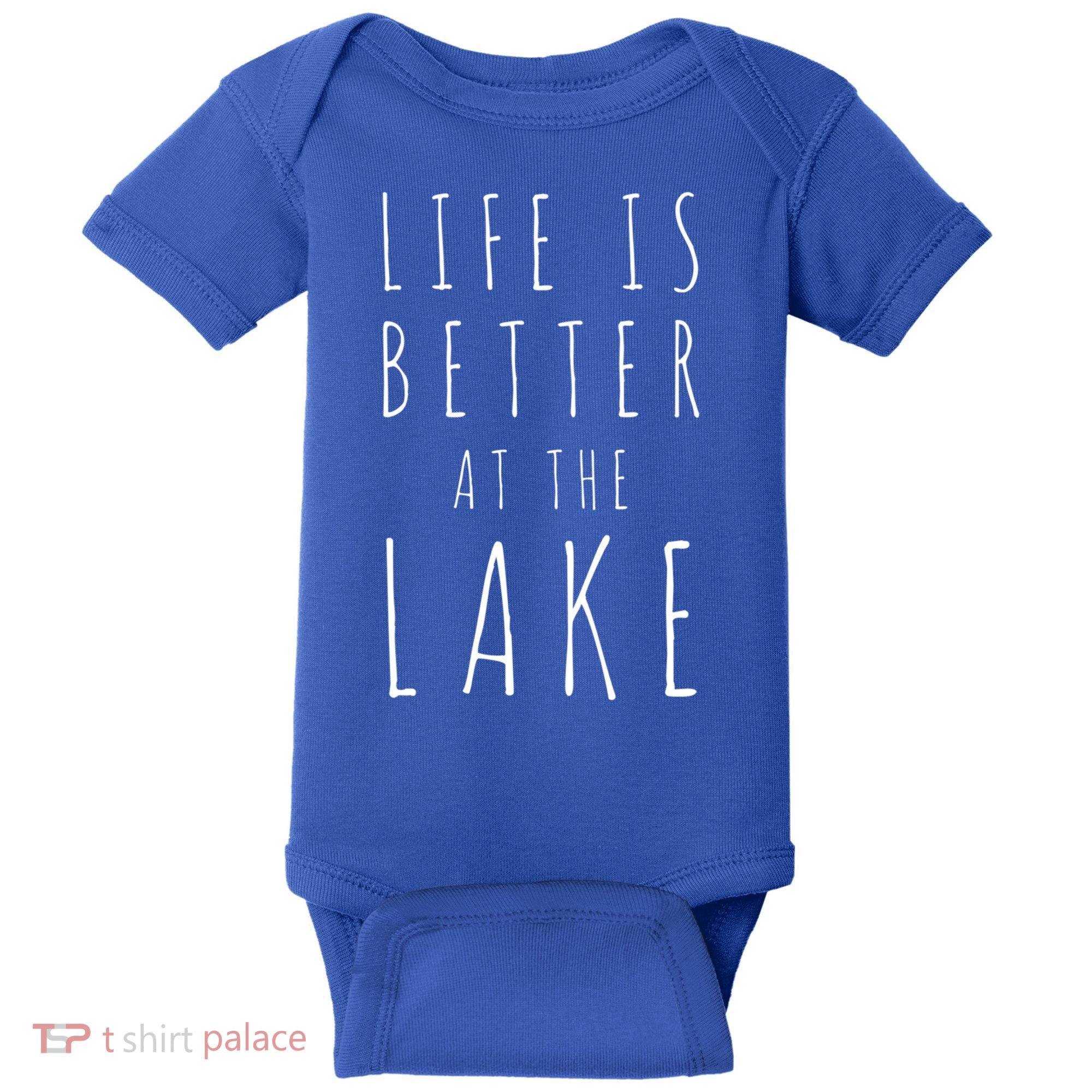 Life Is Better At The Lake Camp Cool Gift Baby Bodysuit