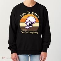 Life Is Better When Your Laughing Retro Skull Women's Sweatshirt thumb 0