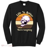 Life Is Better When Your Laughing Retro Skull Sweatshirt thumb 0