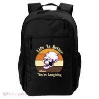 Life Is Better When Your Laughing Retro Skull Backpack thumb 0
