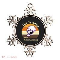 Life Is Better When Your Laughing Retro Skull Ornament thumb 0