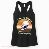 Life Is Better When Your Laughing Retro Skull Women's Tank Top thumb 0