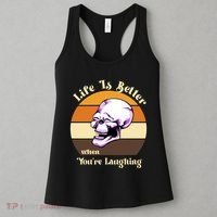 Life Is Better When Your Laughing Retro Skull Women's Tank Top thumb 3