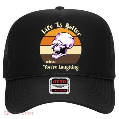Life Is Better When Your Laughing Retro Skull Hat