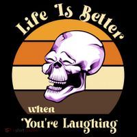 Life Is Better When Your Laughing Retro Skull Toddler T-Shirt thumb 4