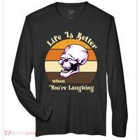 Life Is Better When Your Laughing Retro Skull Zone Performance Long-Sleeve T-Shirt thumb 0