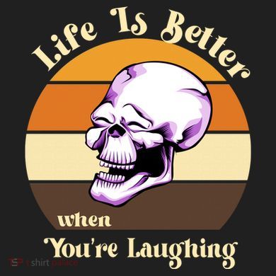 Life Is Better When Your Laughing Retro Skull Zone Performance Long-Sleeve T-Shirt