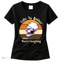 Life Is Better When Your Laughing Retro Skull Women's T-Shirt thumb 0