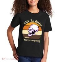 Life Is Better When Your Laughing Retro Skull Kids T-Shirt thumb 2