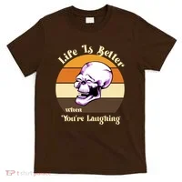 Life Is Better When Your Laughing Retro Skull T-Shirt thumb 0