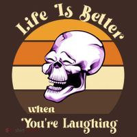 Life Is Better When Your Laughing Retro Skull Mousepad thumb 1