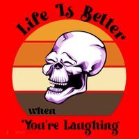 Life Is Better When Your Laughing Retro Skull Santa Hat thumb 1