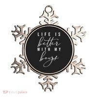 Life Is Better Cute Boy Parent Gift Ornament thumb 0