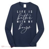 Life Is Better Cute Boy Parent Gift Long Sleeve Shirt thumb 0