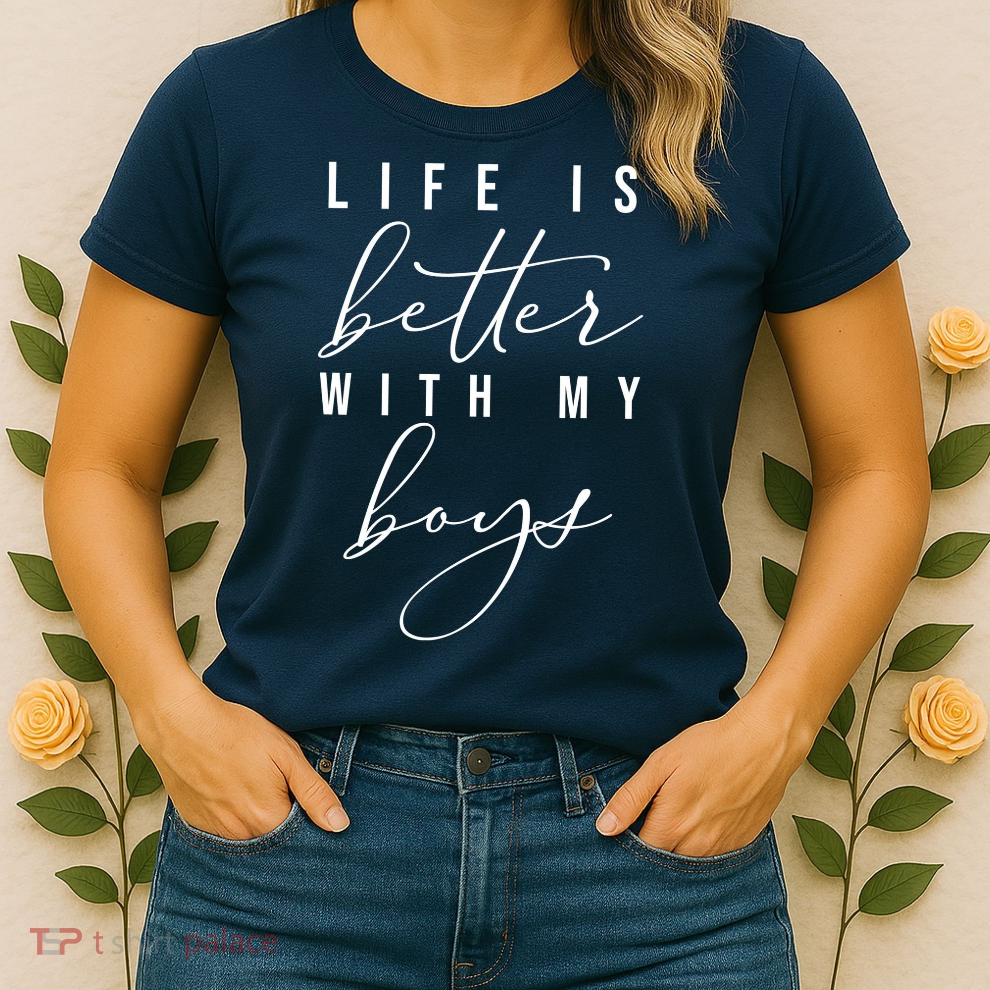 Life Is Better Cute Boy Parent Gift Women's T-Shirt