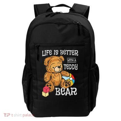 Life Is Better With A Teddy Bear Stuffed Toy Backpack