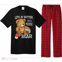 Life Is Better With A Teddy Bear Stuffed Toy Pajama Set thumb 0