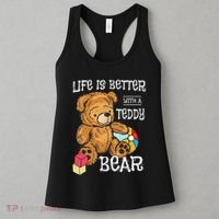 Life Is Better With A Teddy Bear Stuffed Toy Women's Tank Top thumb 3
