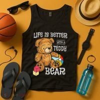 Life Is Better With A Teddy Bear Stuffed Toy Tank Top thumb 4