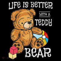 Life Is Better With A Teddy Bear Stuffed Toy Visor thumb 3