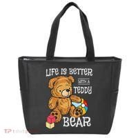 Life Is Better With A Teddy Bear Stuffed Toy Tote Bag thumb 0