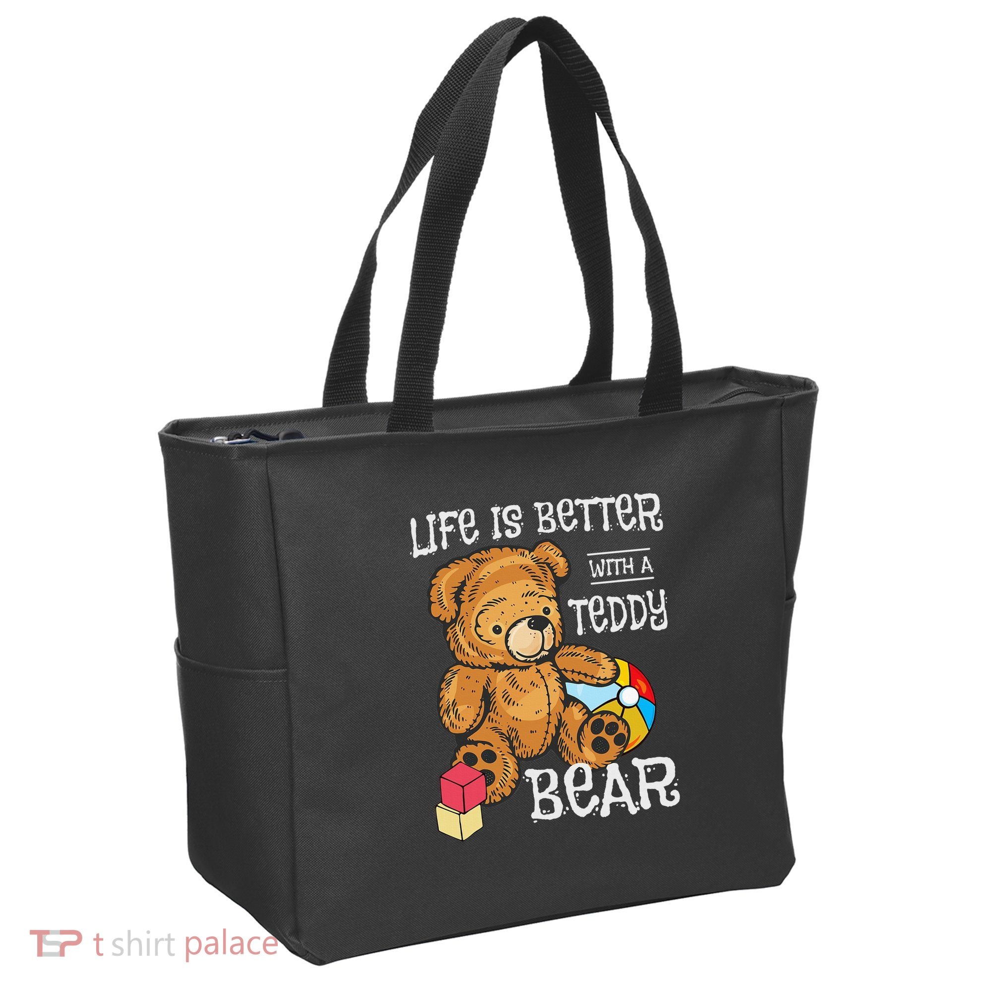 Life Is Better With A Teddy Bear Stuffed Toy Tote Bag