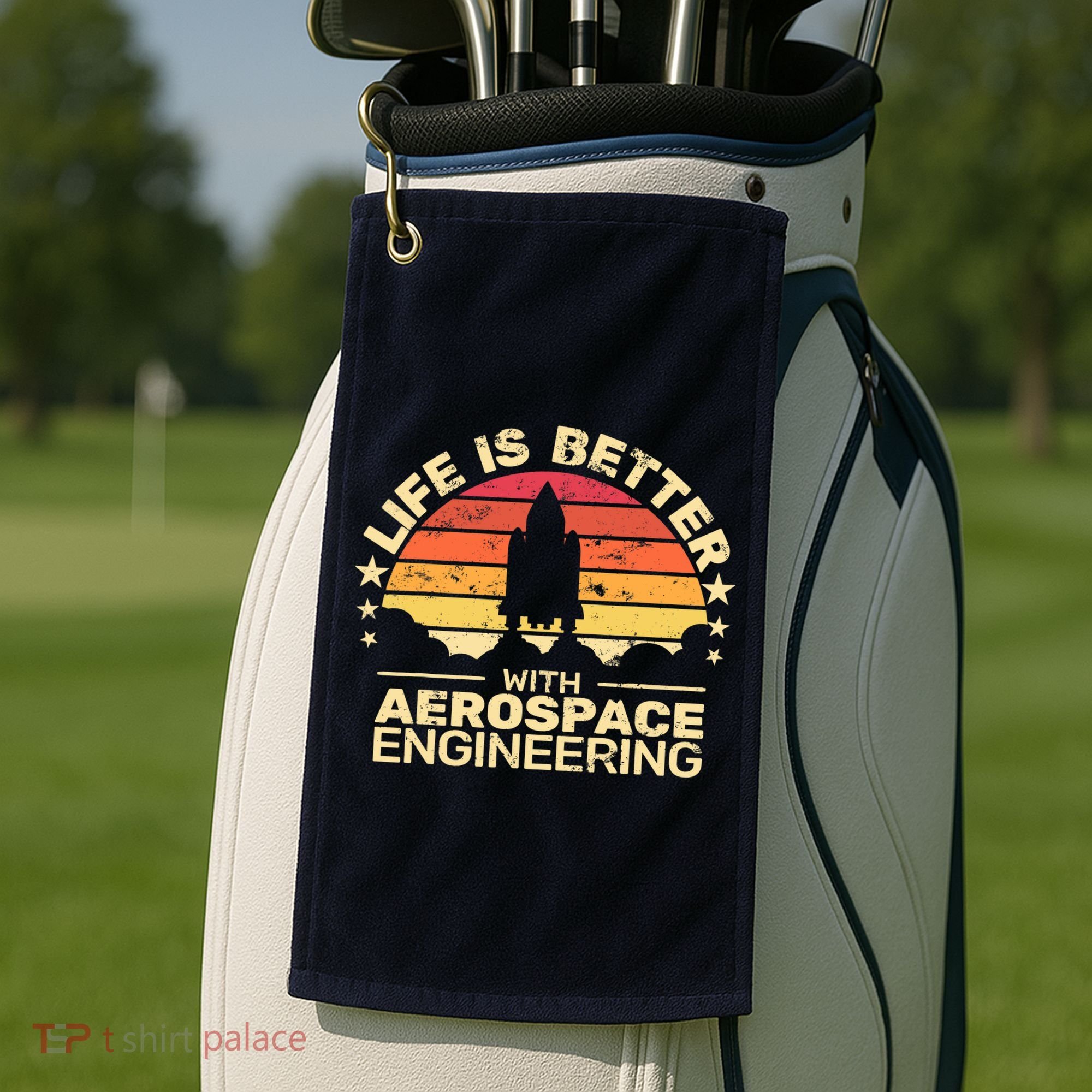 Life Is Better Aerospace Engineering Aerospace Engineer Golf Towel