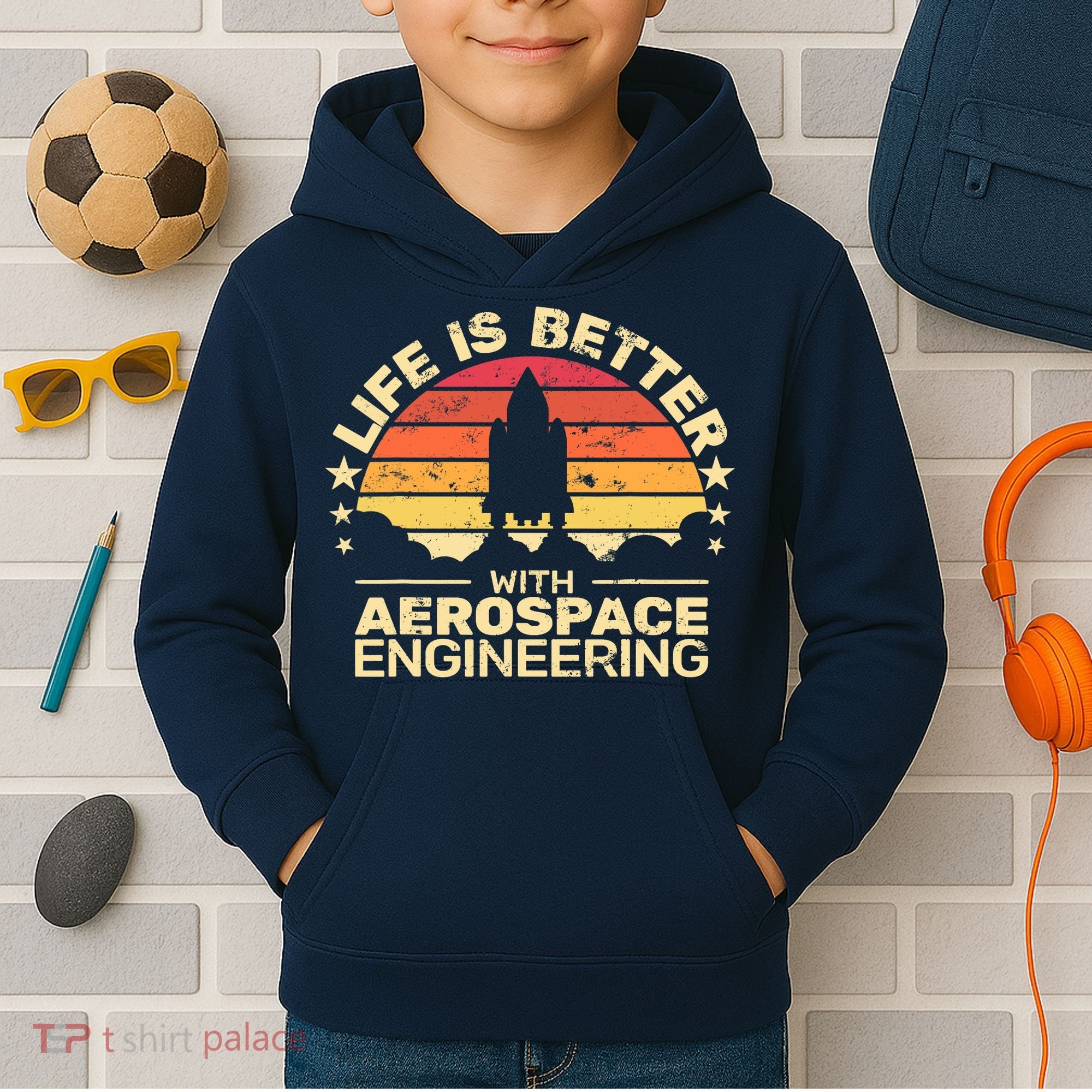Life Is Better Aerospace Engineering Aerospace Engineer Kids Hoodie