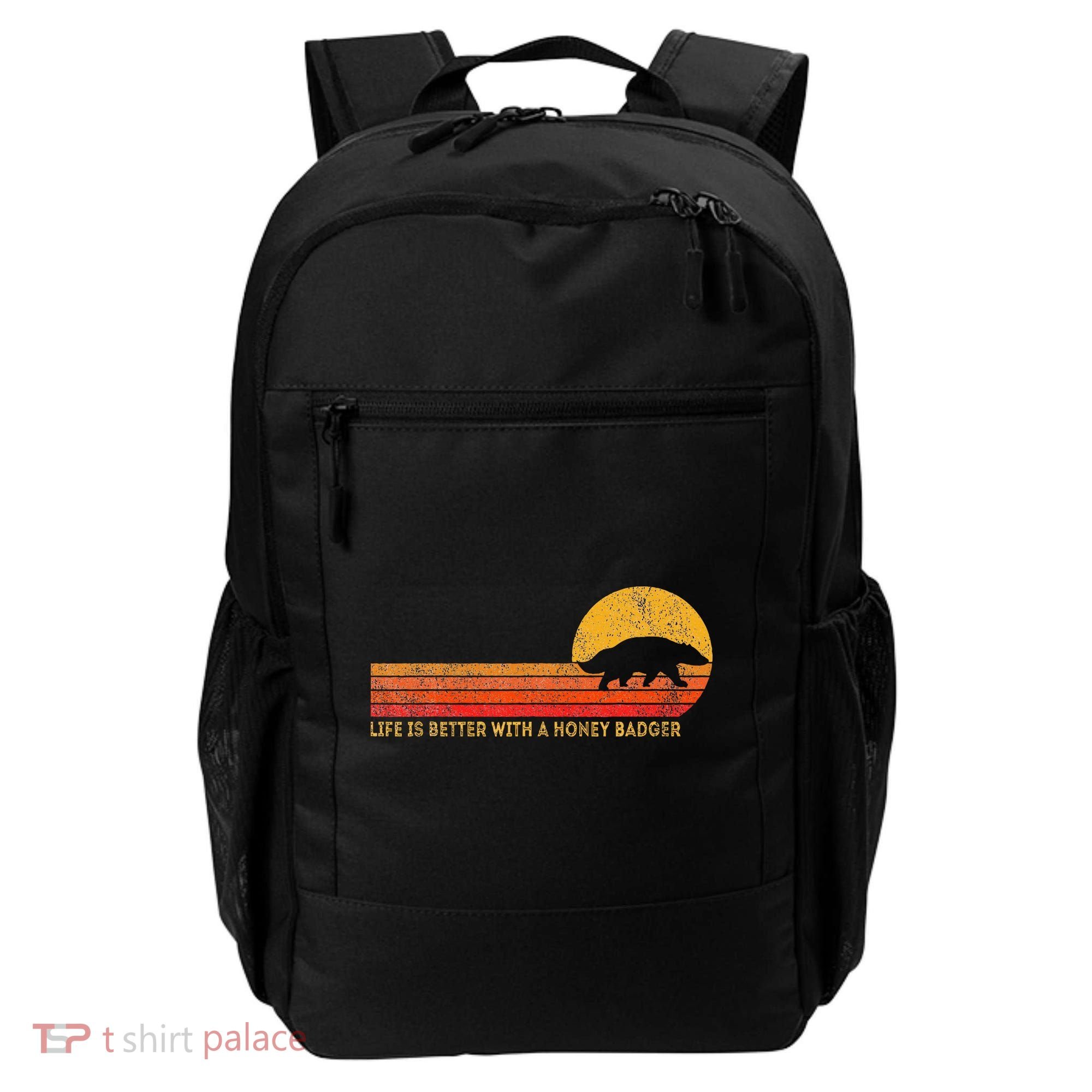 Life Is Better With A Honey Badger Funny Honey Badger Retro Backpack