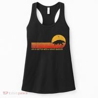 Life Is Better With A Honey Badger Funny Honey Badger Retro Women's Tank Top thumb 0