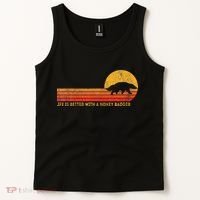 Life Is Better With A Honey Badger Funny Honey Badger Retro Tank Top thumb 2